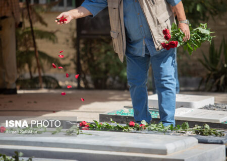 حضور جمعی از سینماگران در قطعه هنرمندان