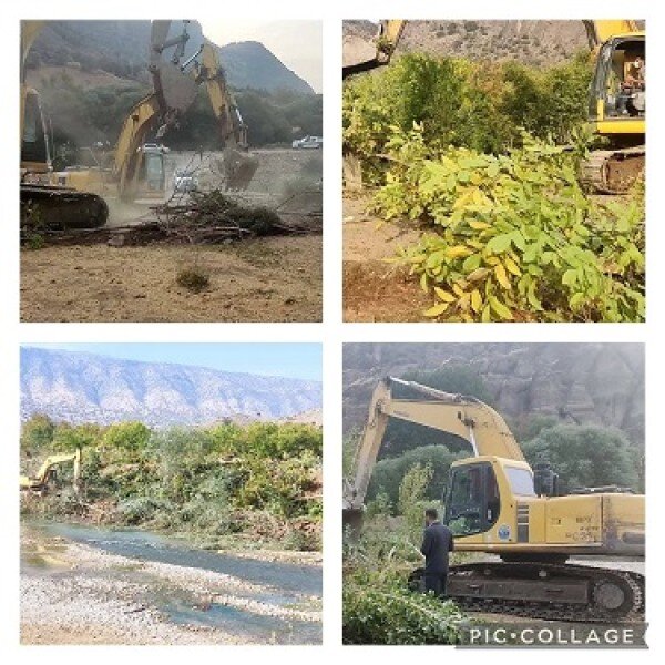 انجام فاز دوم عملیات پاکسازی و آزادسازی رودخانه خرمرود مرکز لرستان