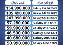 قیمت پرفروش ترین گوشی های سامسونگ + جدیدترین و ارزان ترین موبایل امروز (۲۲ اسفند)