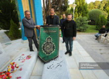 مراسم رونمایی از سنگ یادبود شهید جمهور