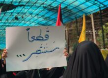 دانشجویان در محکومیت جنایات رژیم صهیونیستی تجمع کردند
