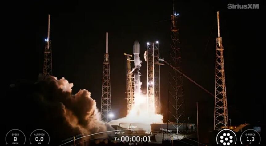 پرتاب موفقیتآمیز ماهواره رادیویی Sirius XM توسط SpaceX و فرود راکت در دریا