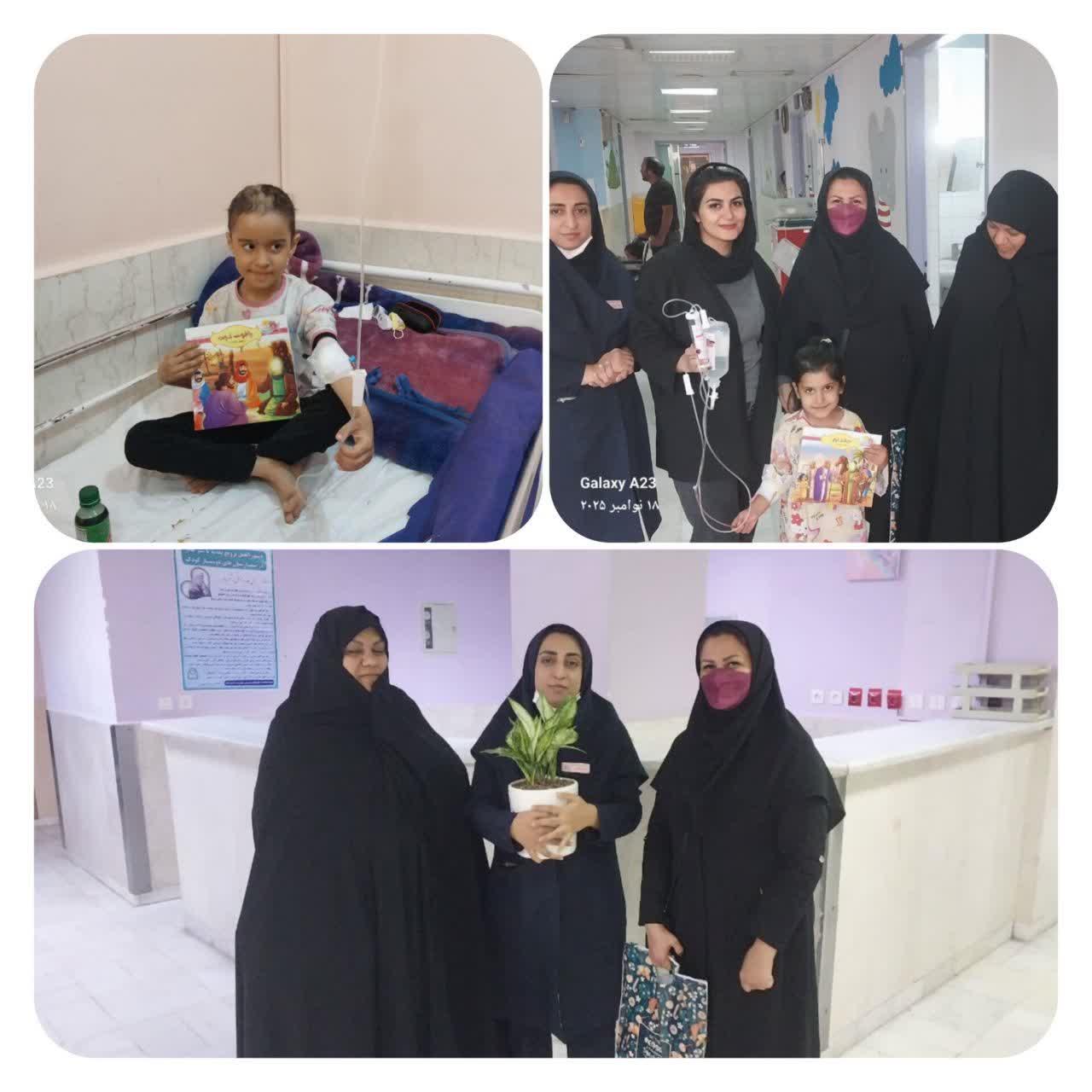 سرپرست معاونت امور فرهنگی و رسانه خراسان جنوبی به مناسبت هفته کتاب از بیمارستان کودکان بازدید کرد