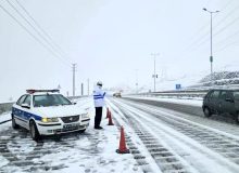 آخرین وضعیت محورهای مواصلاتی اصفهان / یخ‌زدگی جاده‌ها در پی بارش برف و باران