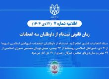 زمان قانونی ثبت‌نام از داوطلبان سه انتخابات