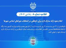 اعلام نحوه ارائه مدارک لازم برای داوطلبی در انتخابات شوراهای اسلامی شهرها