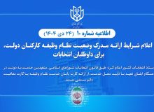 شرایط ارائه مدرک وضعیت نظام وظیفه کارکنان دولت برای داوطلبان انتخابات