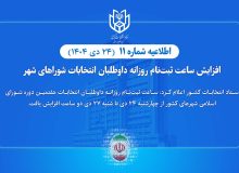 افزایش ساعت ثبت‌نام روزانه داوطلبان انتخابات شوراهای شهر