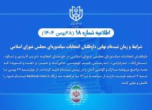 شرایط و زمان ثبت‌نام نهایی داوطلبان انتخابات میاندوره‌ای مجلس شورای اسلامی
