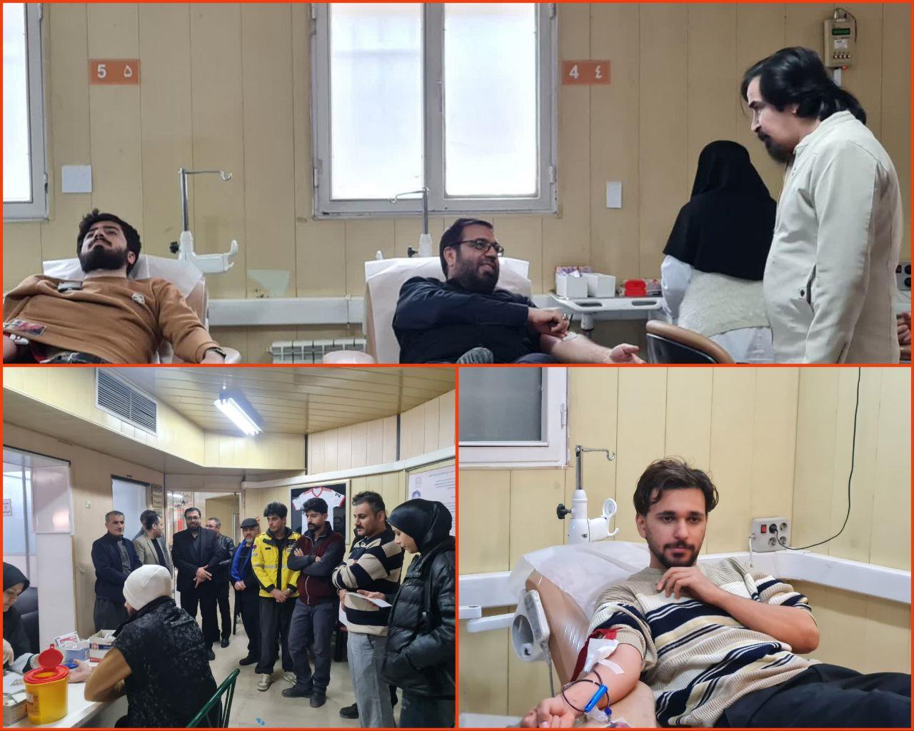 هنرمندان نمایش استان کردستان در پویش «بونیشتمان» خون اهدا کردند