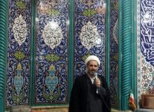 دعوت حجت الاسلام حاج آقا رحمتی امام جماعت مسجد جامع امام حسین (ع) امیریه برای شرکت در بدرقه امام و قائد شهید ایران