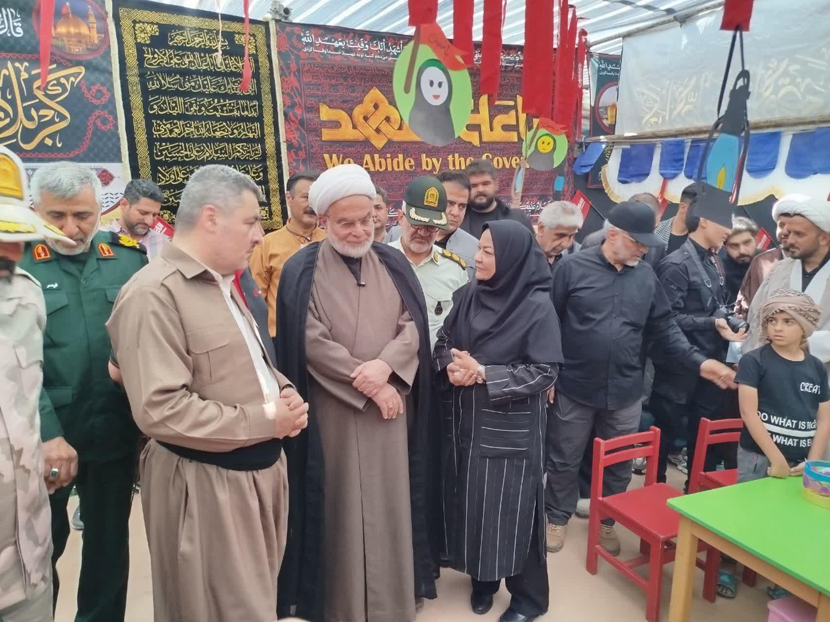 بازدید نماینده ولیفقیه در استان کردستان از موکبهای مرز باشماق؛ تأکید بر تقویت خدمات فرهنگی و رفاهی به زائران اربعین
