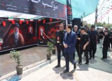 بازدید فرماندار ویژه شهرستان شهریار از موکب پذیرایی و اسکان زائران مراسم وداع و تشییع رهبر شهید در میدان نماز شهریار