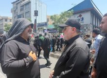 حضور استاندار تهران در مراسم تشییع پیکر مطهر رهبر شهید انقلاب اسلامی