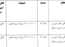 جریمه نقدی سرخابی‌ها و ۸ باشگاه دیگر