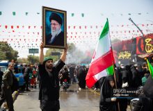 قابهایی از دلتنگی و پرچمهایی از جنس ایستادگی در قافله اربعین