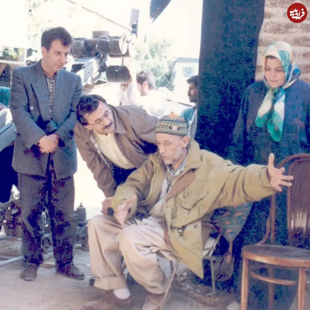 عکس/ زری خوشکام و علی حاتمی در پشت صحنه فیلم جهان پهلوان تختی؛ سال ۷۵