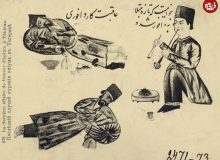 نقاشی جالب قاجاری که عاقبت اعتیاد را نشان می‌دهد