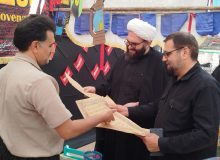 بازدید بازرس و نماینده کمیته فرهنگی و آموزشی ستاد مرکزی اربعین از موکب فرهنگ و هنر مرز باشماق