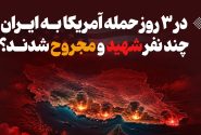 اینفوگرافیک/ در ۳ روز حمله آمریکا به ایران چند نفر شهید و مجروح شدند؟