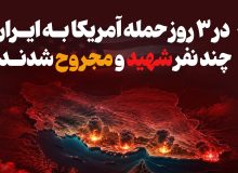 اینفوگرافیک/ در ۳ روز حمله آمریکا به ایران چند نفر شهید و مجروح شدند؟