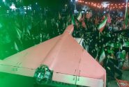 نمایش پهپادهای پیشرفته هوافضا سپاه در تجمع شبانه مردم آمل