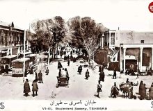 خیابان ناصریه (ناصرخسرو) در تهران؛ حوالی دهه ۱۲۸۰ خورشیدی