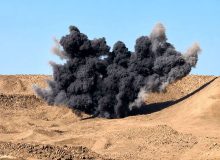 انهدام ۵ مهمات عملنکرده در پاکدشت؛ احتمال شنیده شدن دوباره صدای انفجار از ساعت ۱۵ تا ۱۸