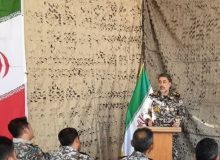 بازدید امیر الهامی از منطقه پدافند هوایی جنوبشرق و یگانهای مستقر در جزایر سهگانه