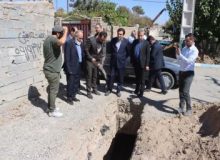 بازدید فرماندار شهرستان شهریار و معاون سازمان بازرسی منطقه یک کشور از خط انتقال پساب تصفیهخانه شاهدشهر به جوقین